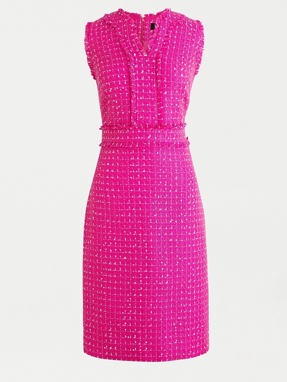 J.Crew Fuchsia Pink Tweed Sheath Dress| Size 6| NWT - Picture 4 of 9